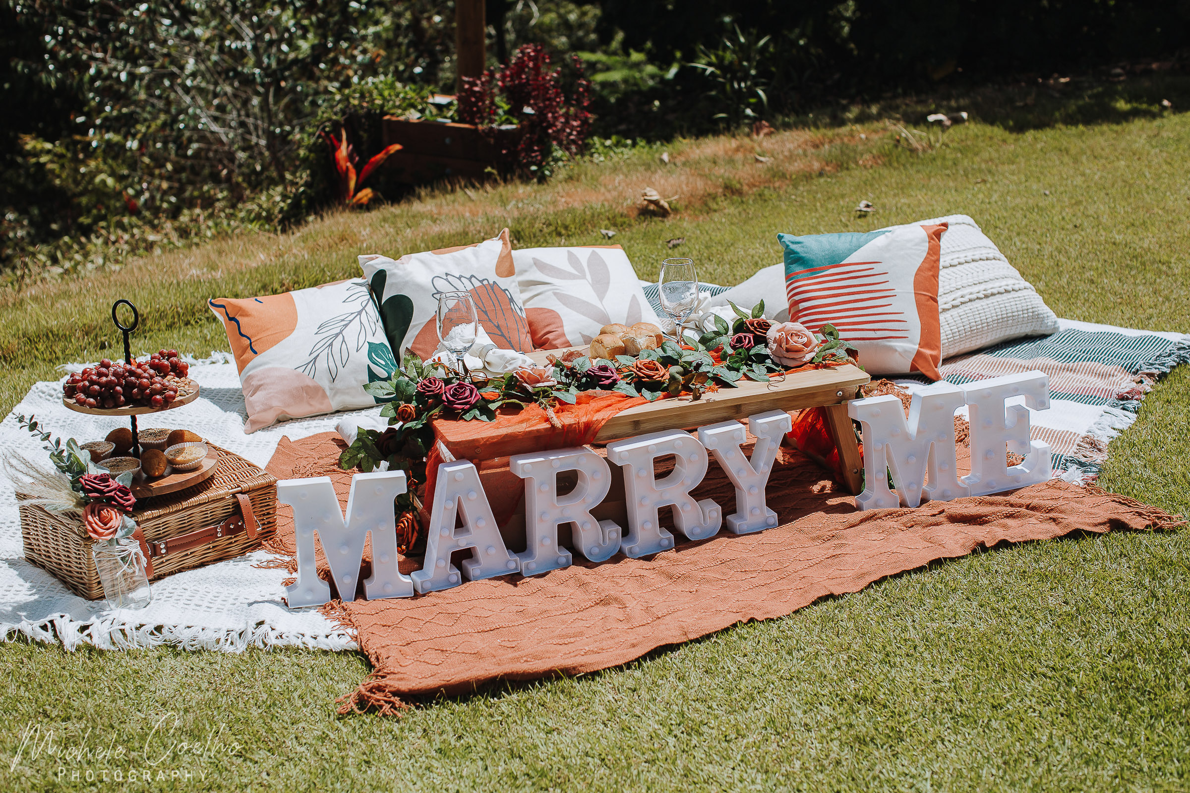 Hawaii picnic set up